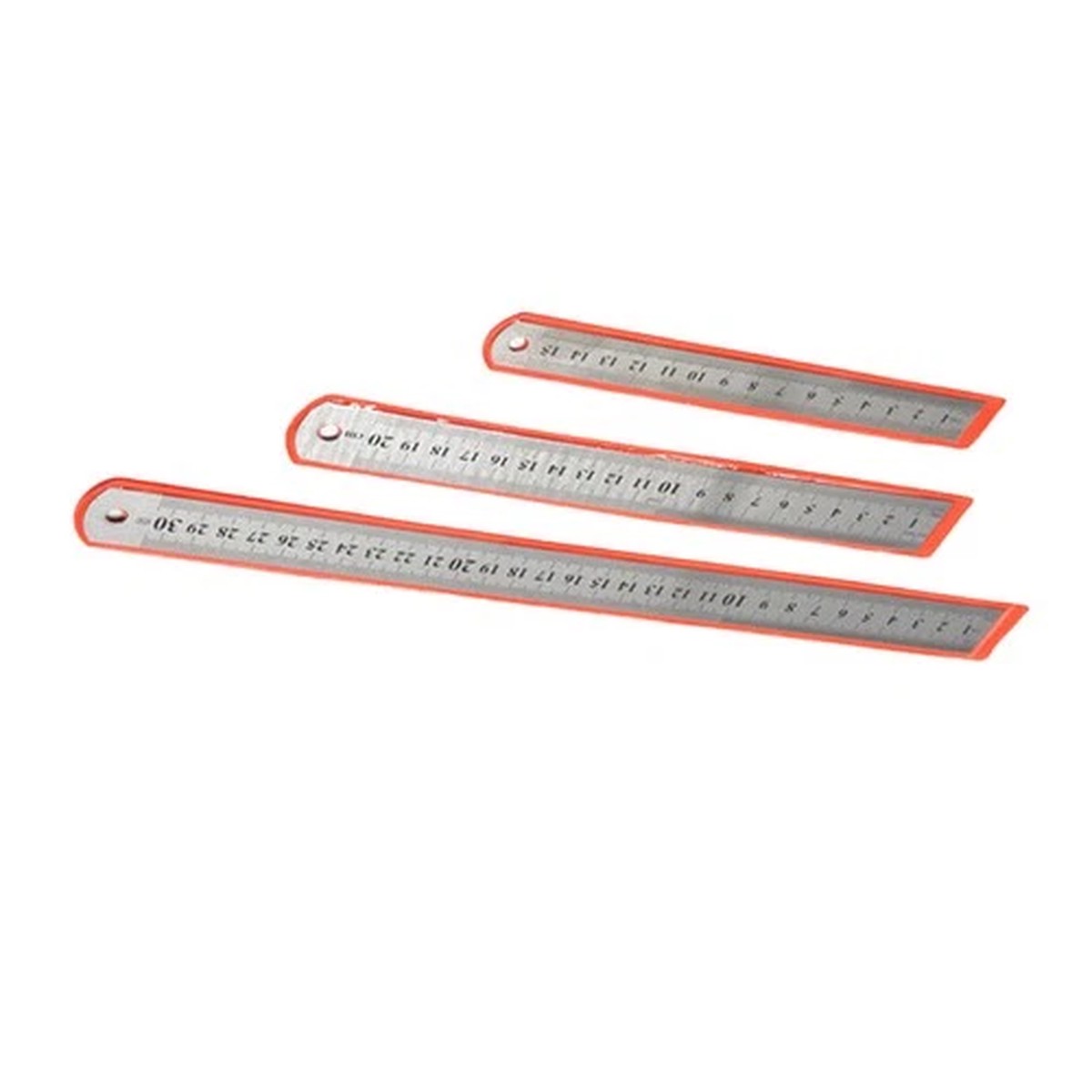 3 Pcs Metal Ruler for Student Engineer Dual Scale Stainless Steel