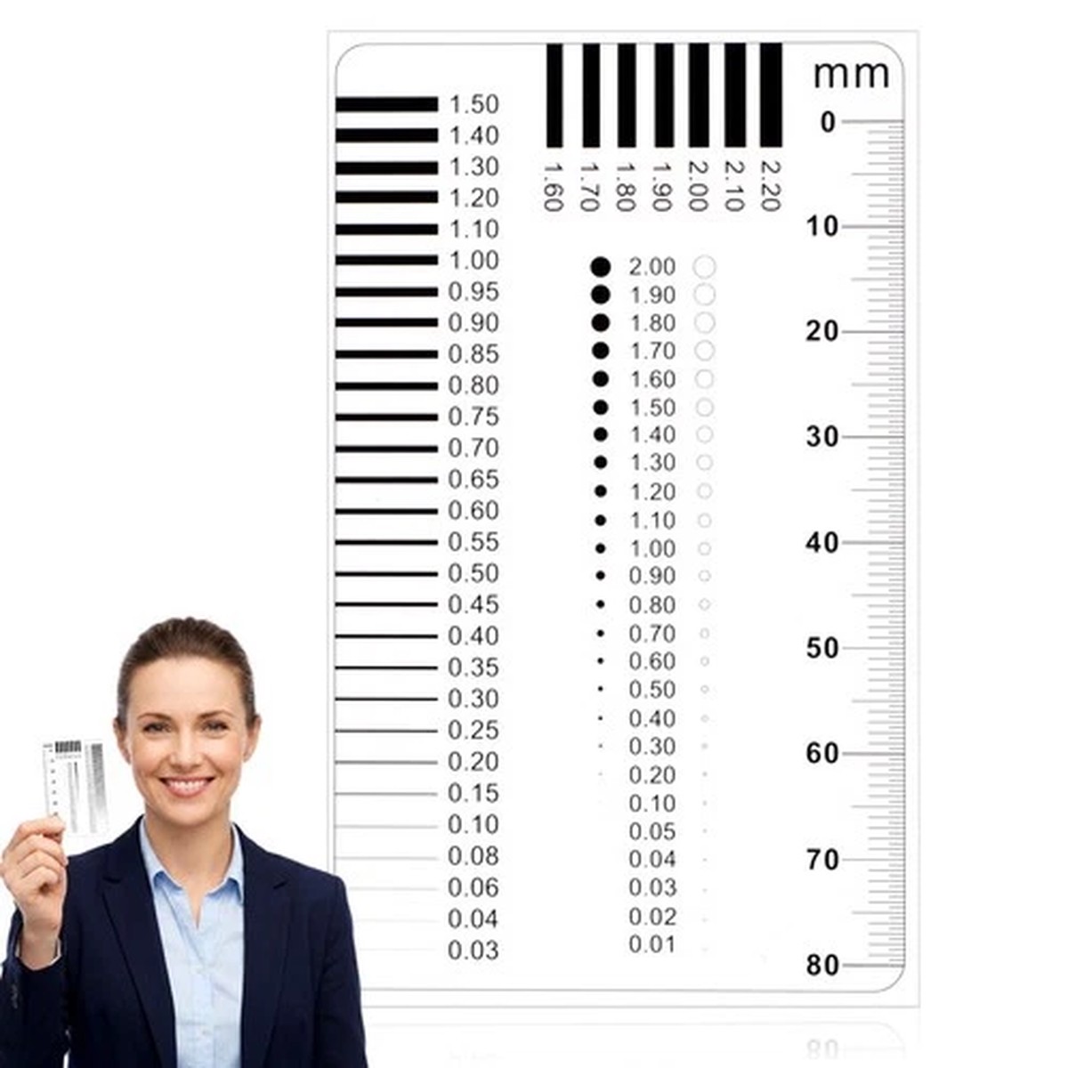 Transparent High Precision Ruler Defect Measurement Flaw Detection Tool