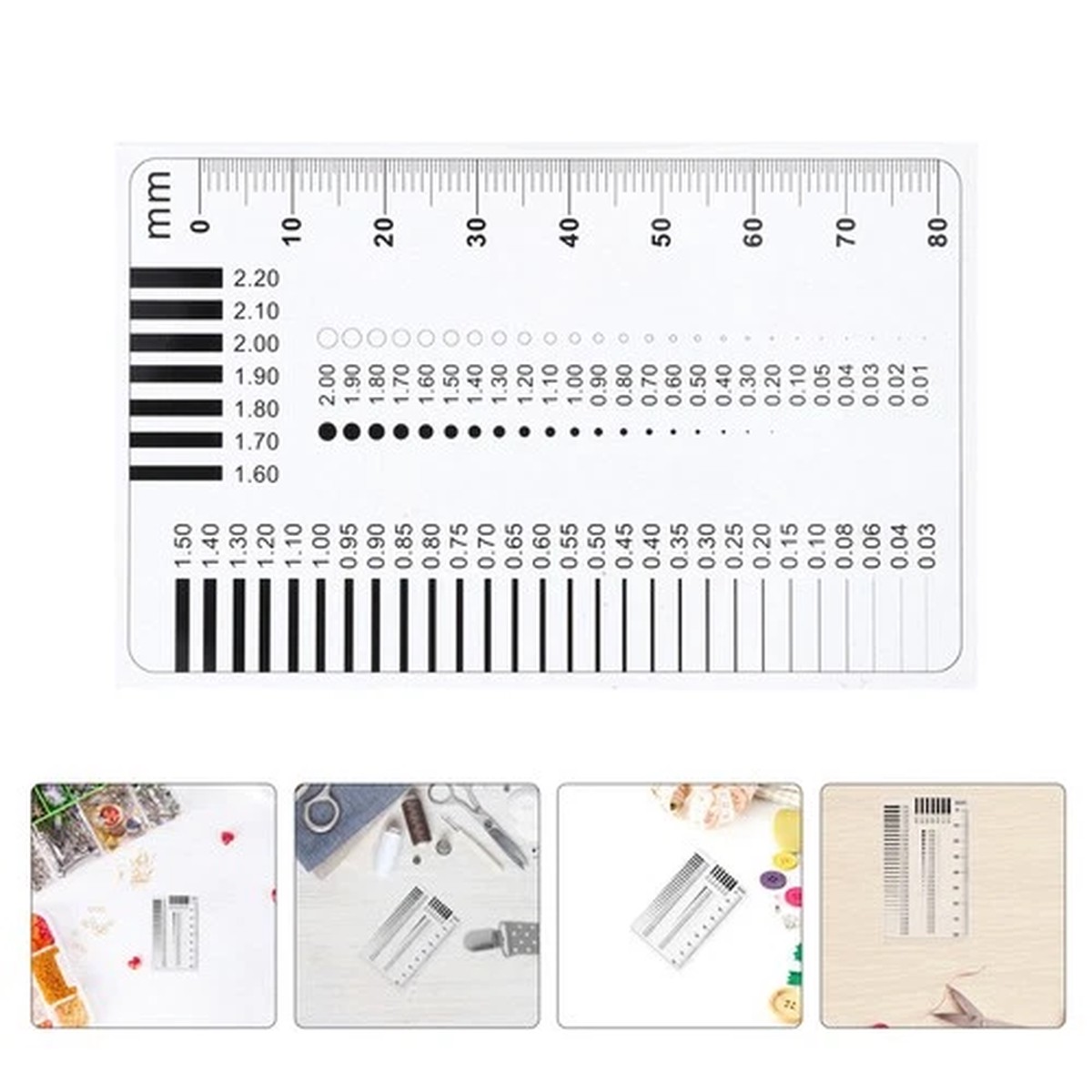 2 Pcs Multi-functional Ruler Crack Width Gauge Meter Defect Detection