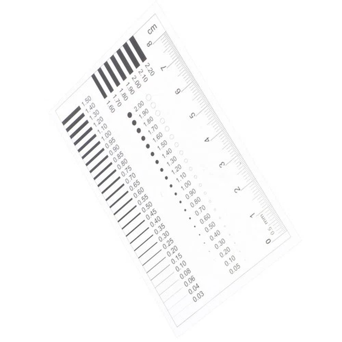 Diameter Flaw Detection Measurement Transparency Film Measuring Chart