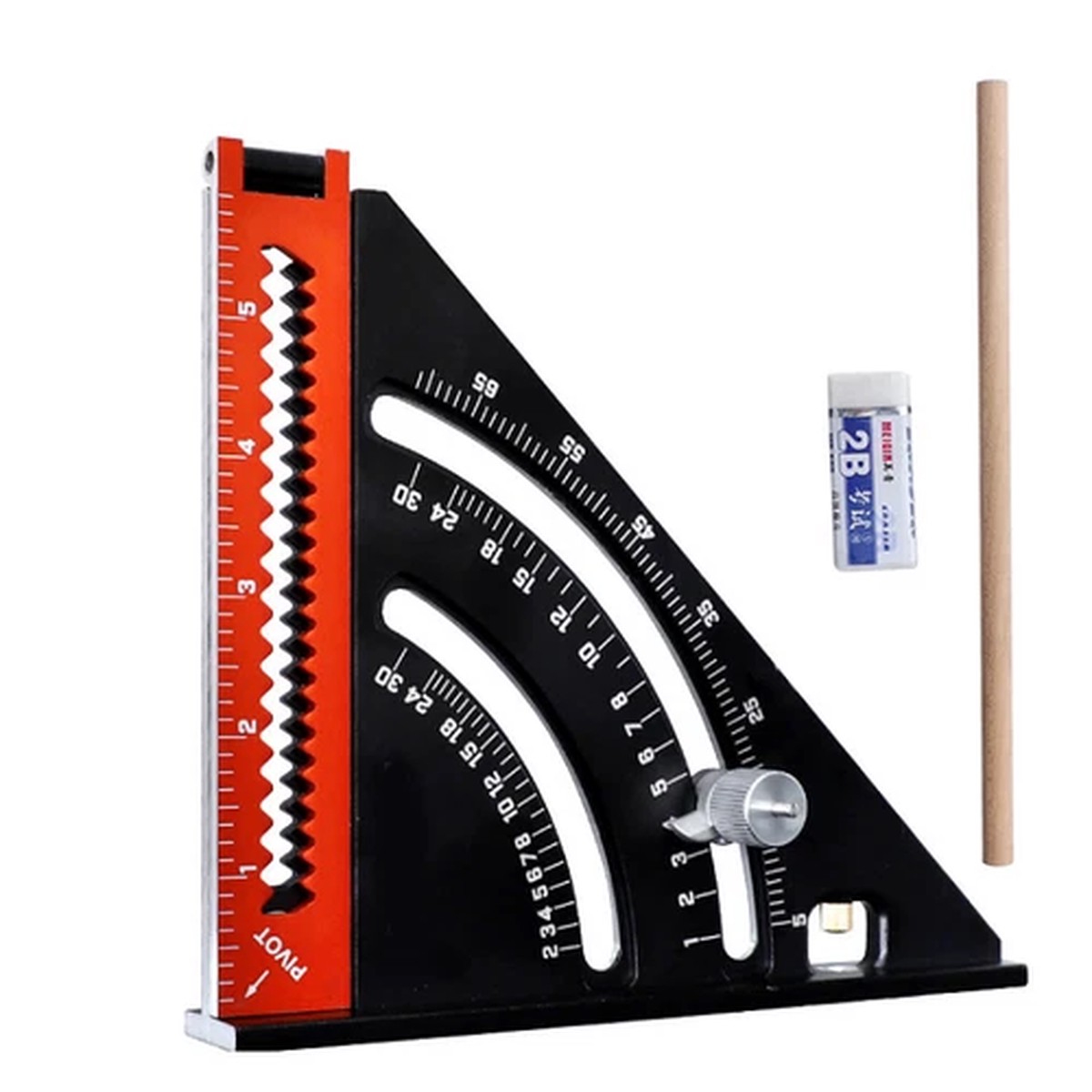 Foldable Square Ruler Aluminum Alloy Angle Marking Woodworking Measuring Tool