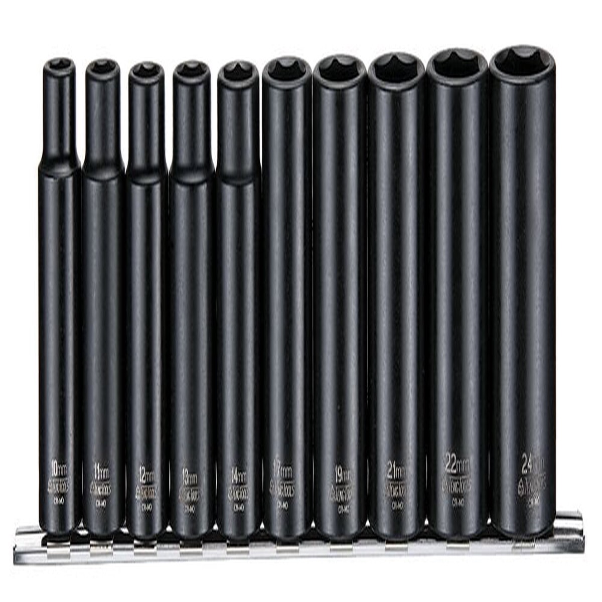 1/2" Deep Impact Socket Clip Rail Set ANSI 10 Pieces