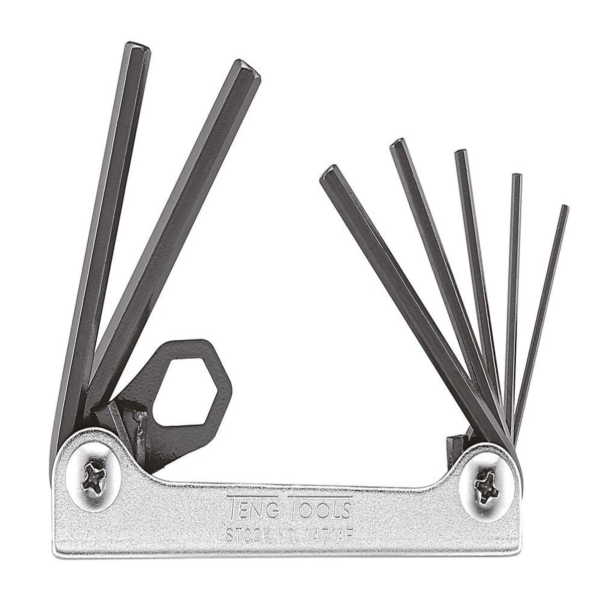 Folding Hex Key Set AF 7 Pieces