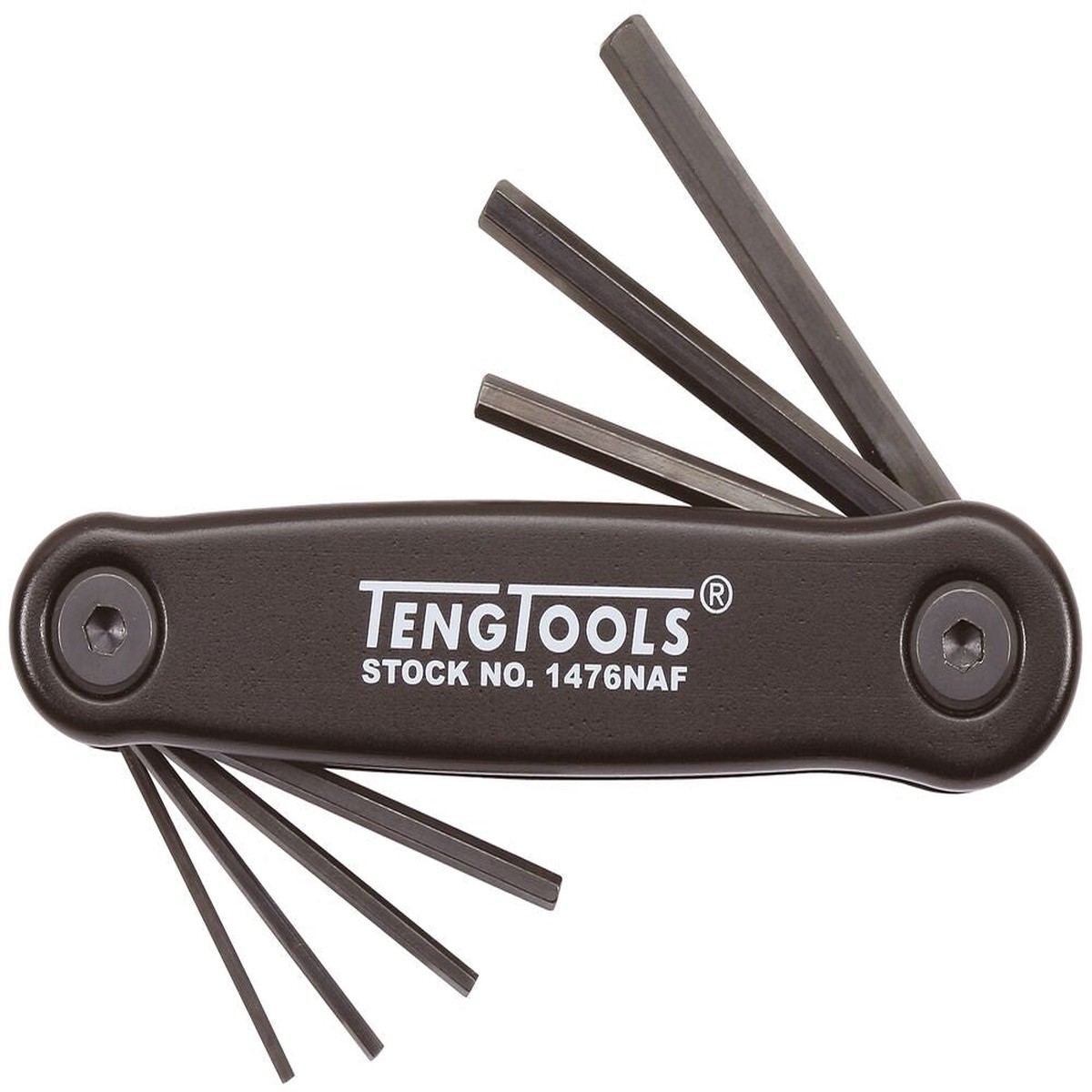 Folding Hex Key Set AF ALU 7 Pieces