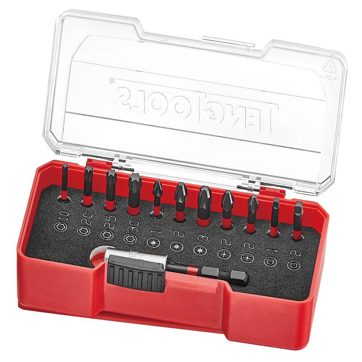 Impact Bit Set Construction With Belt Clip Mixed 12 Pieces