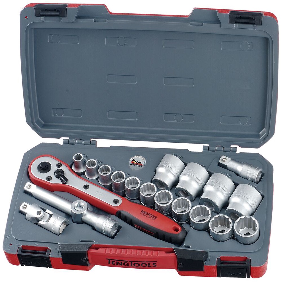 MECCA PRO 1/2" Socket Set 12 pt AF 20 Pieces