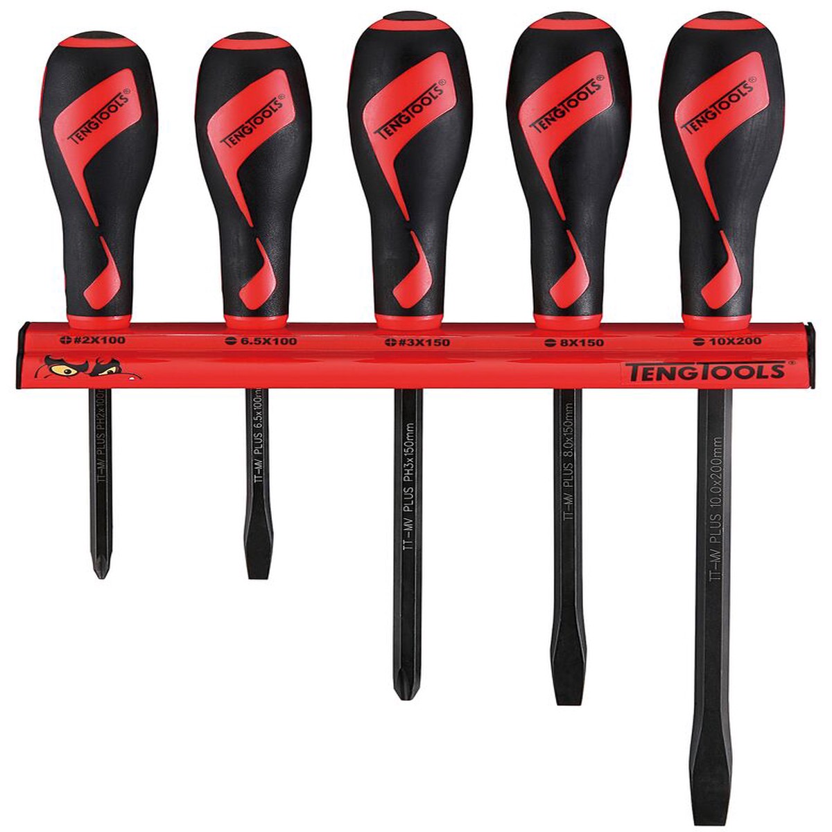 Power Through Screwdriver Set Wall Rack 5 Pieces