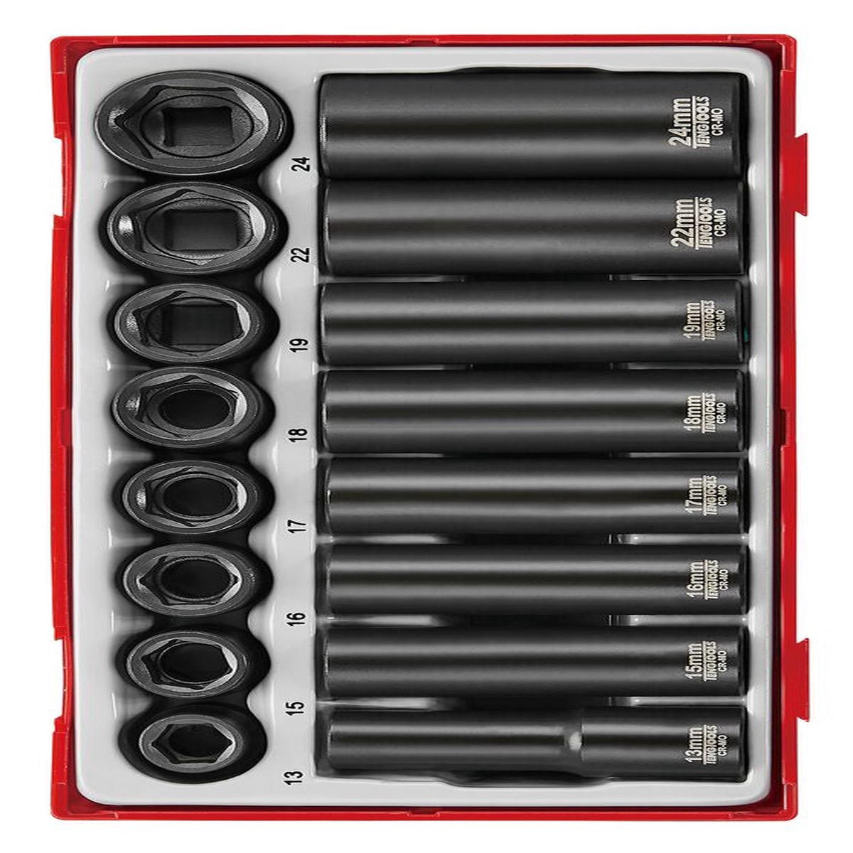 1/2" Impact Socket Set ANSI TT1 16 Pieces
