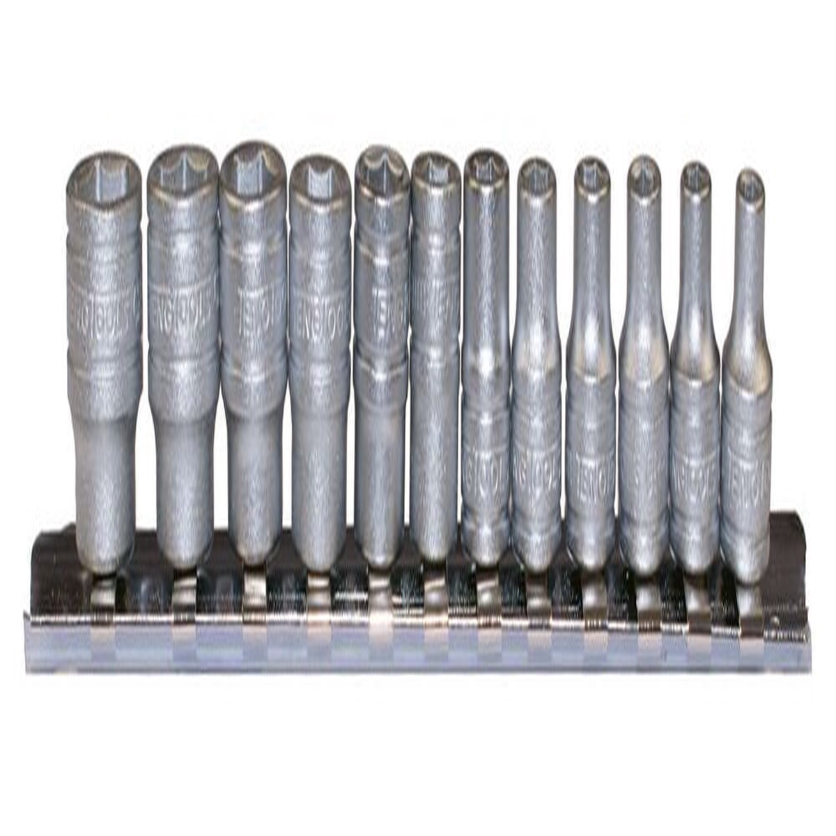 1/4" Socket Clip Rail Set 6 pt 12 Pieces