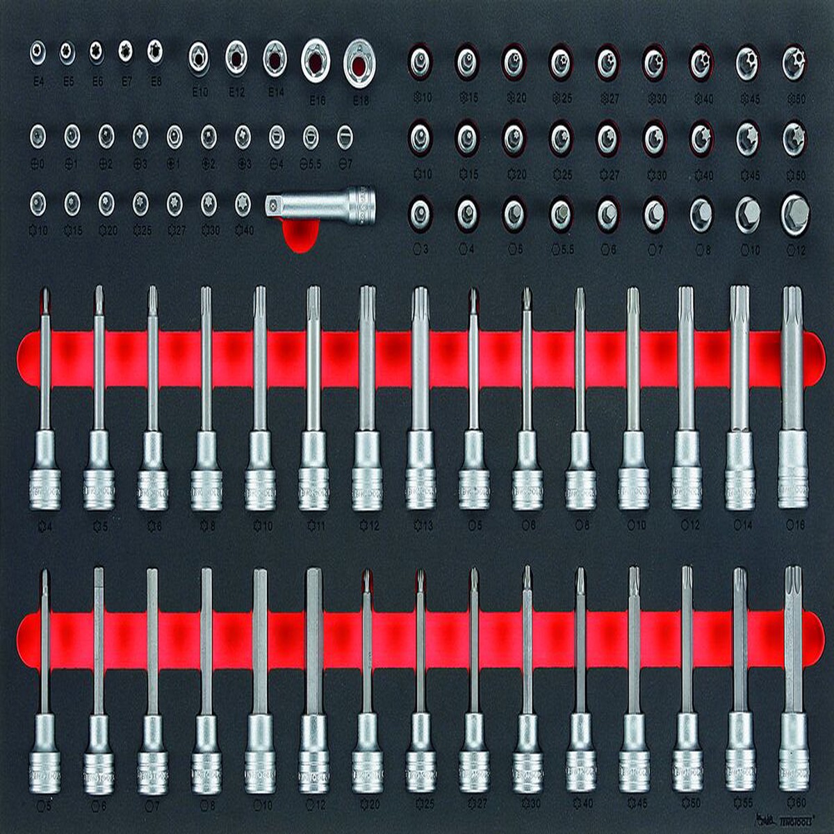 1/4", 3/8" & 1/2" Socket Set FOAM4X4 85 Pieces