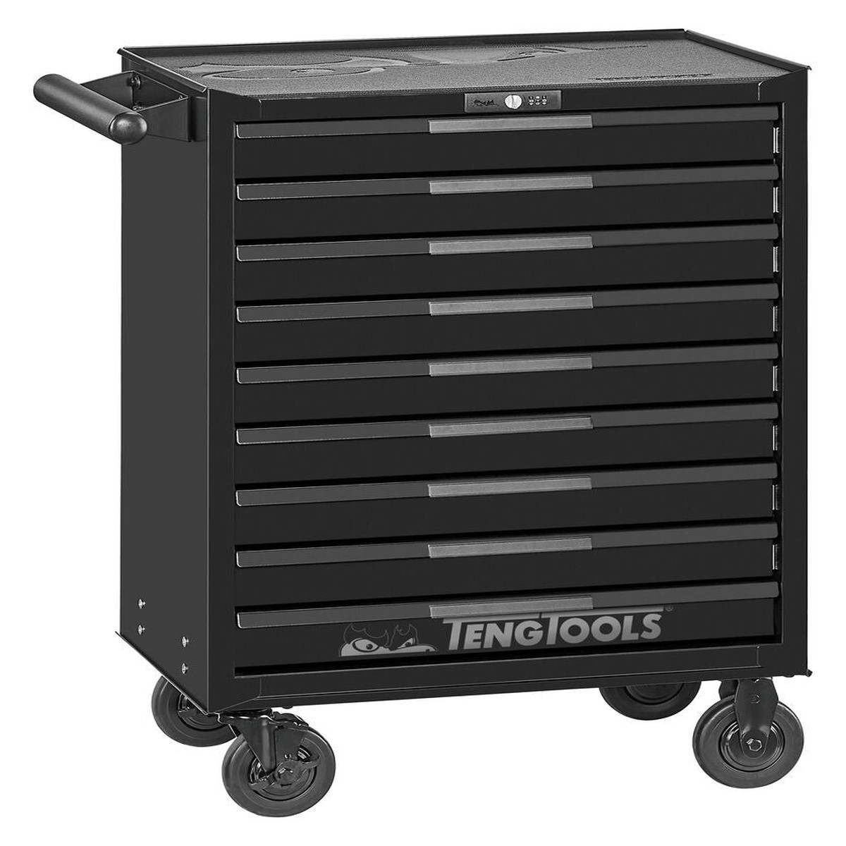 26" PRO35 roller cabinet 9 drawers black