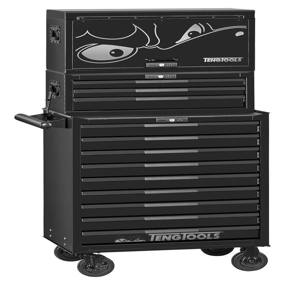 26" PRO35 stack tool storage 16 drawers black