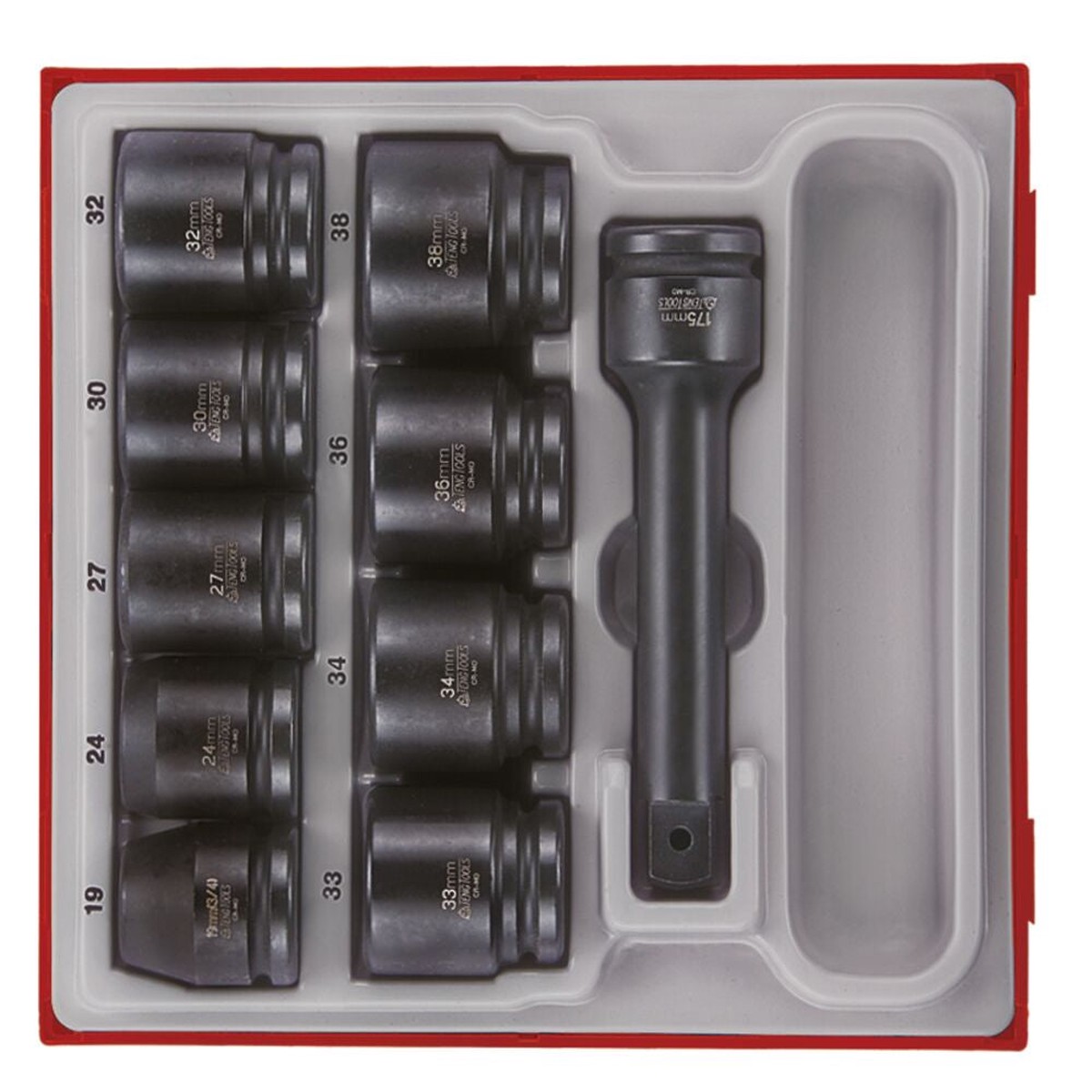 3/4 Impact Socket Set DIN TT2 16 Pieces