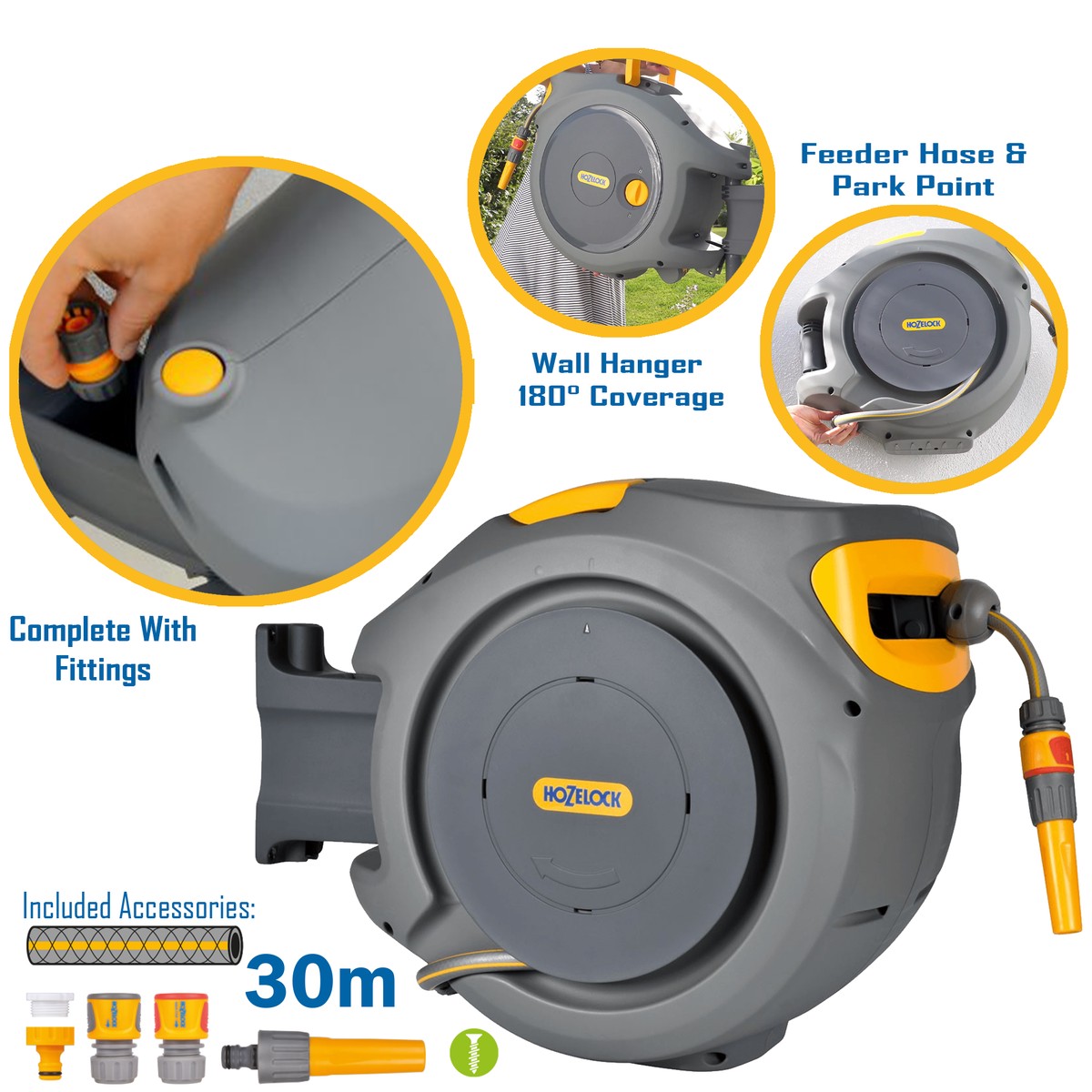 Hozelock 2403 Auto Reel With (20m / 30m) Hose