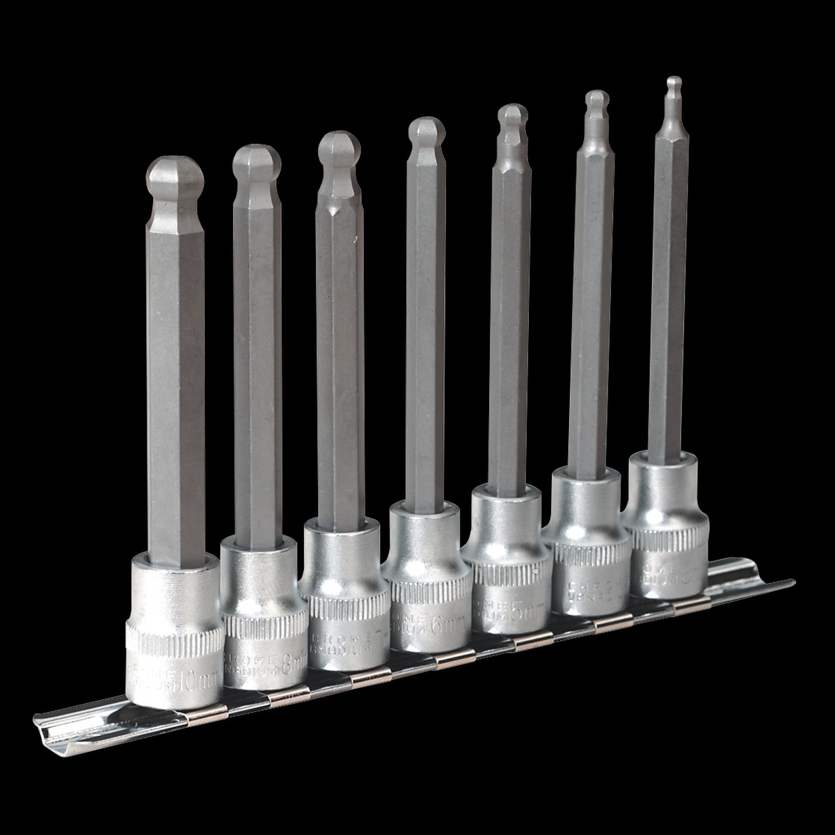 Sealey AK6212 7pc 3/8"Sq Drive Ball-End Hex Socket Bit Set