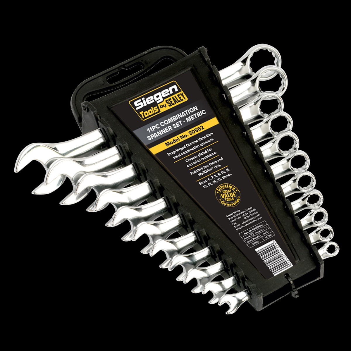 Sealey S0562 11pc Combination Spanner Set
