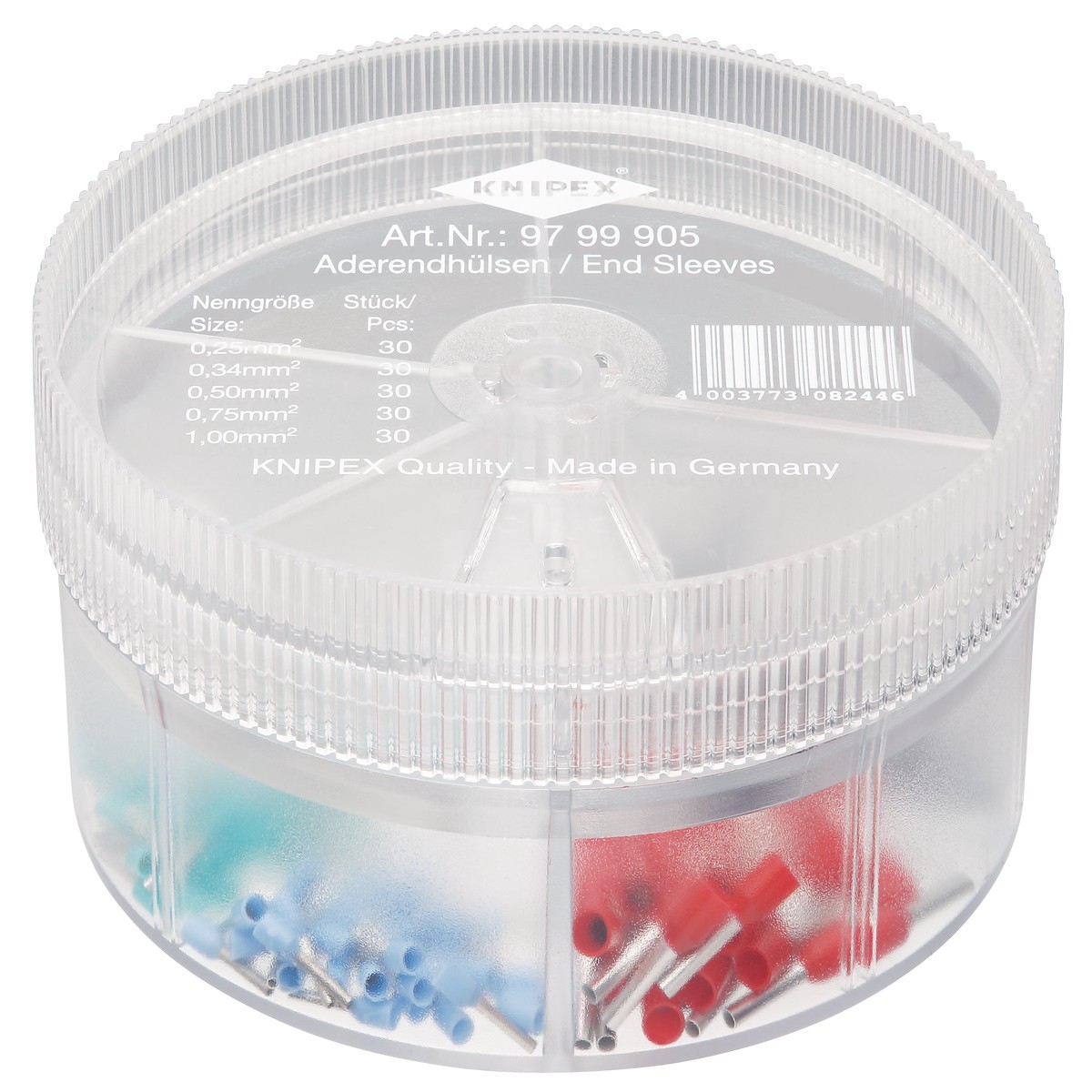 KNIPEX 97 99 905 Assortment of End Sleeves with collar