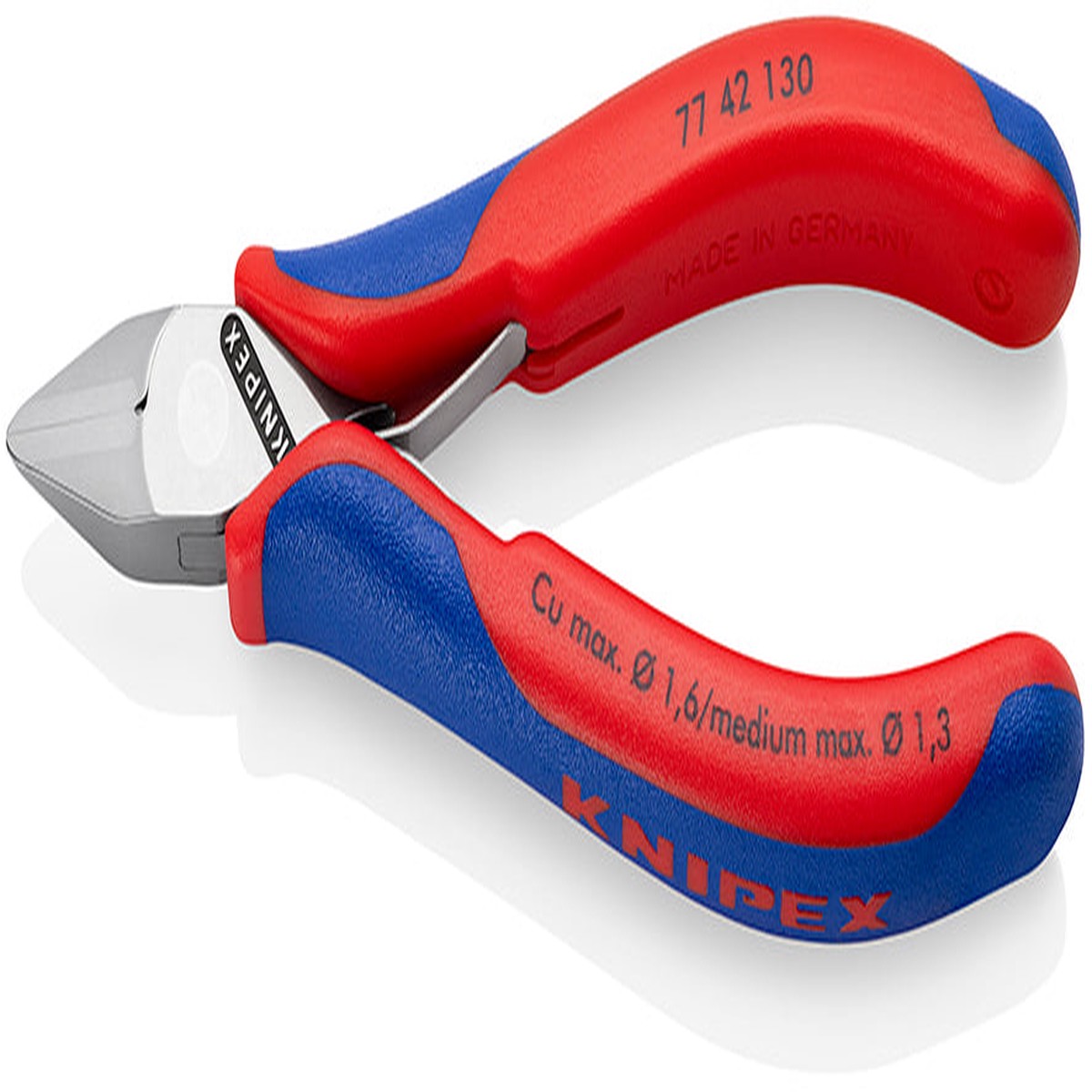 KNIPEX 77 42 130 Electronics Diagonal Cutter with multi-component grips 130 mm