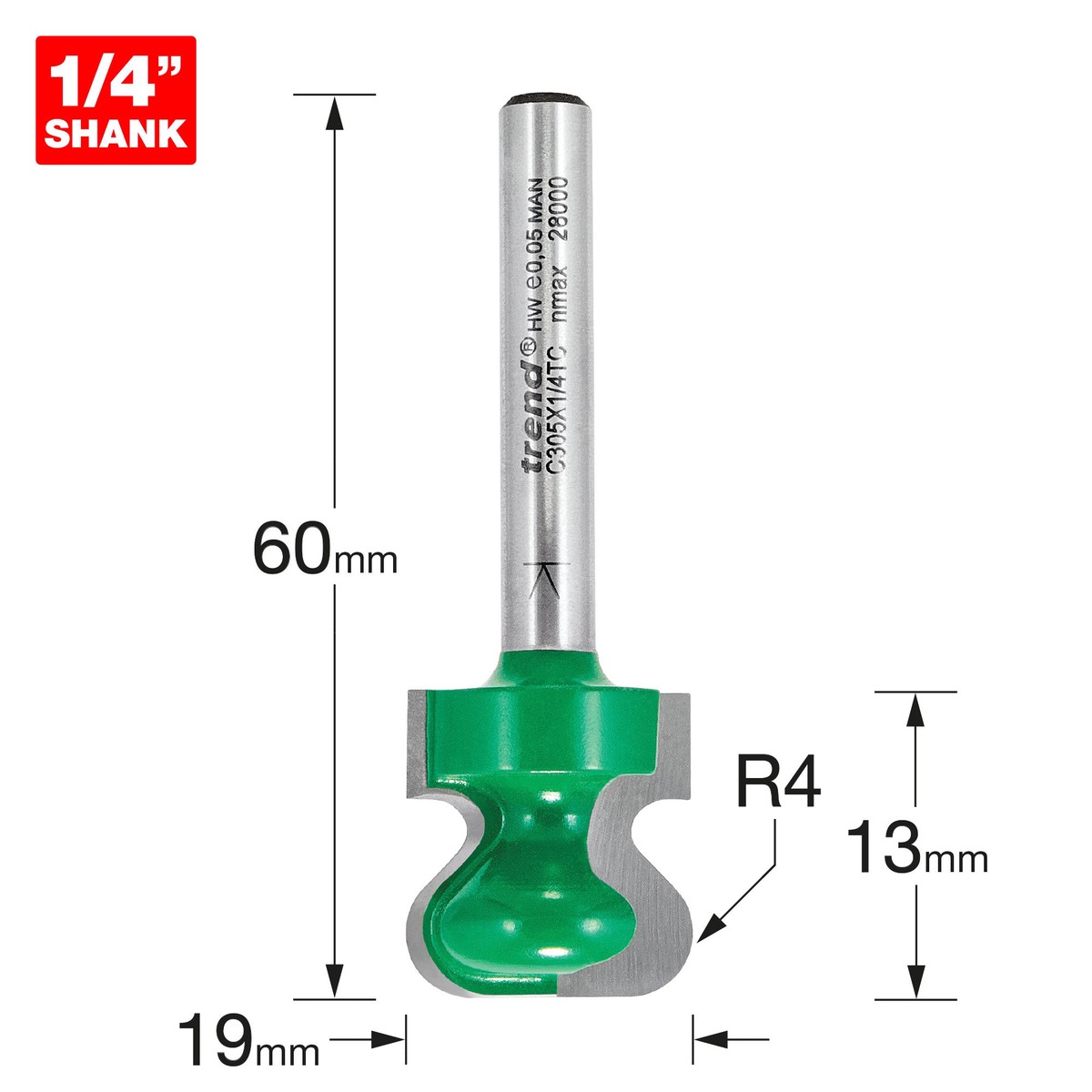 Trend Tools C305X1/4TC Drawer Pull Cutter