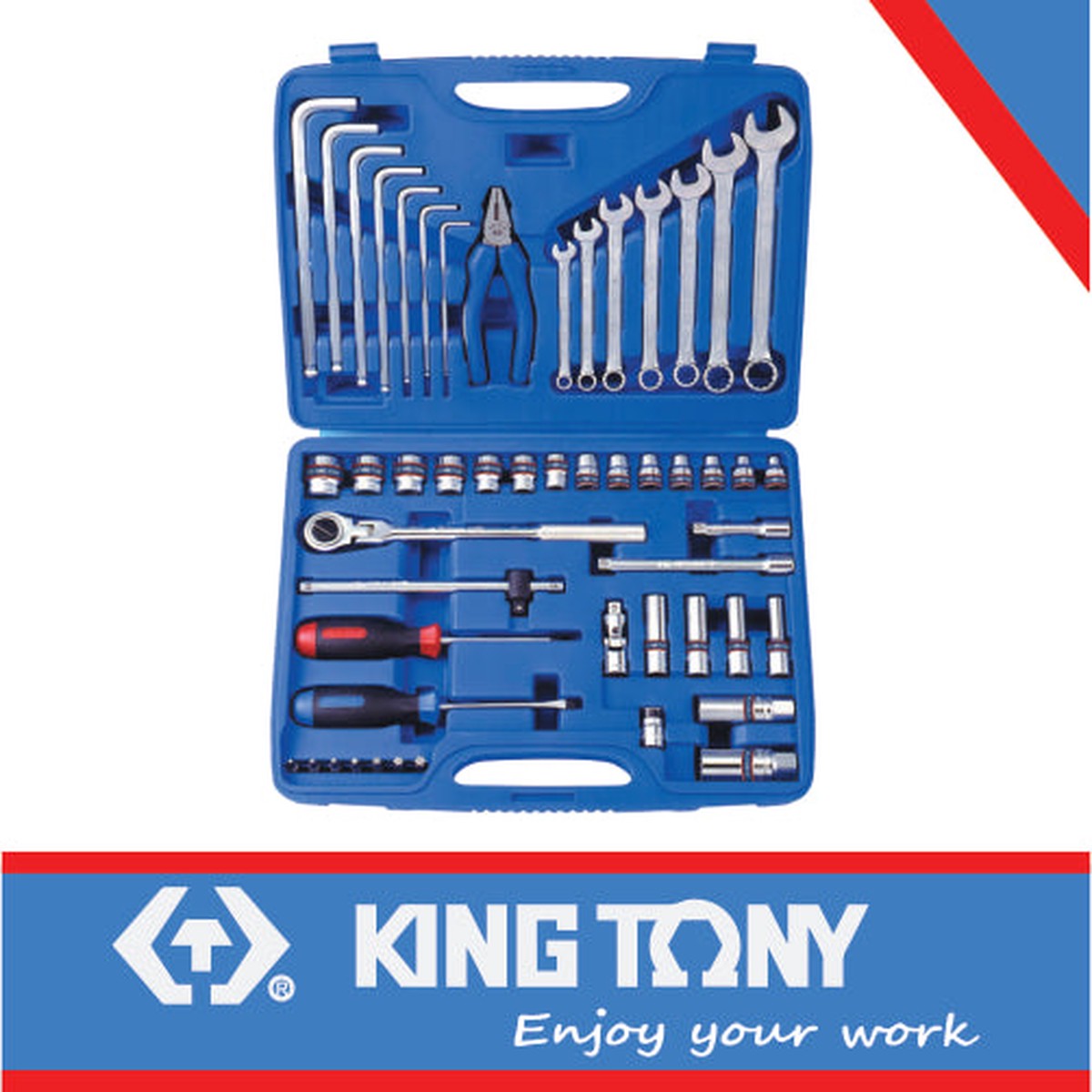 KING TONY SOCKET SET 3/8" 50PCS COMBINATION | 3050MR
