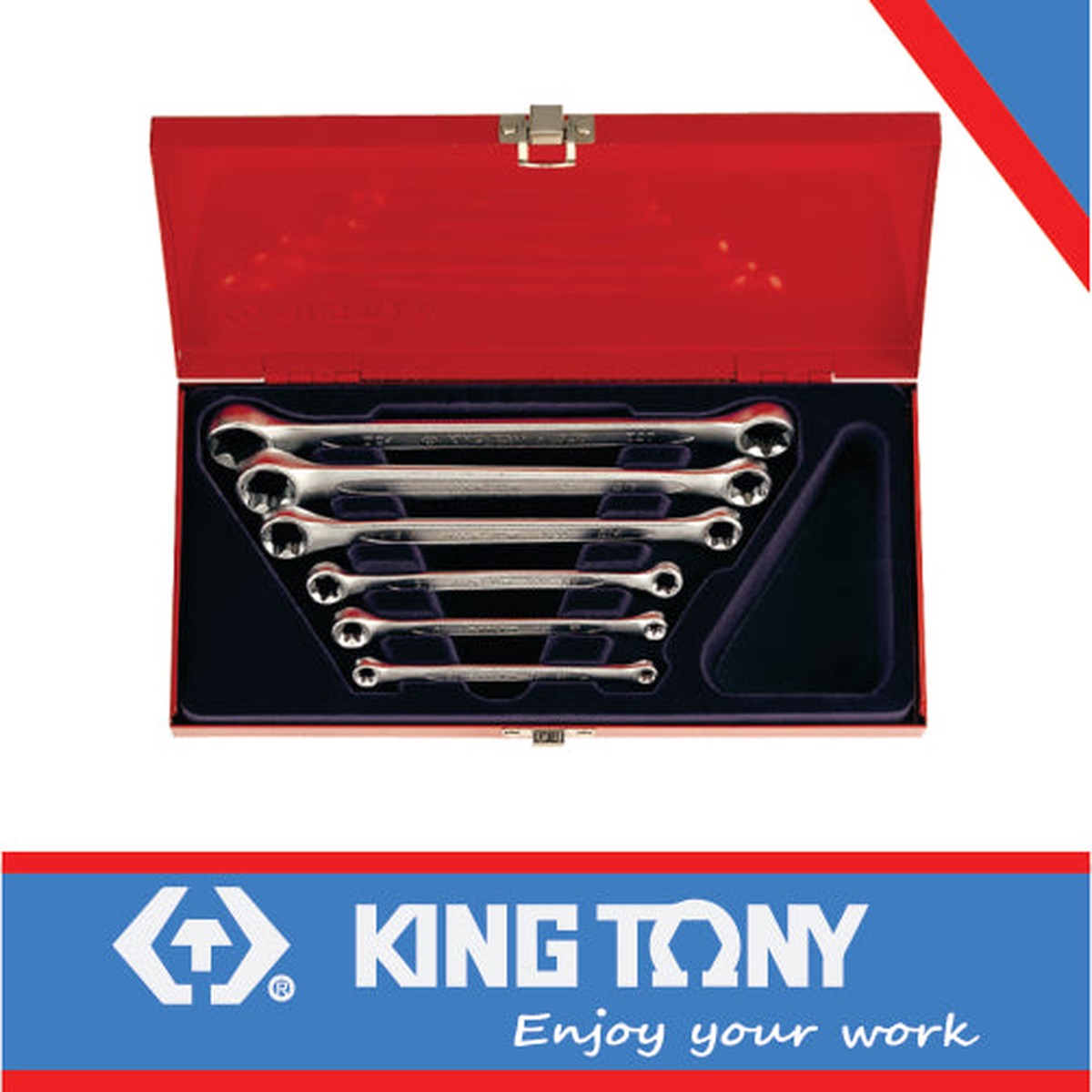 KING TONY SPANNER TORX FEMALE SET E6 E24 6PC | 1406PR