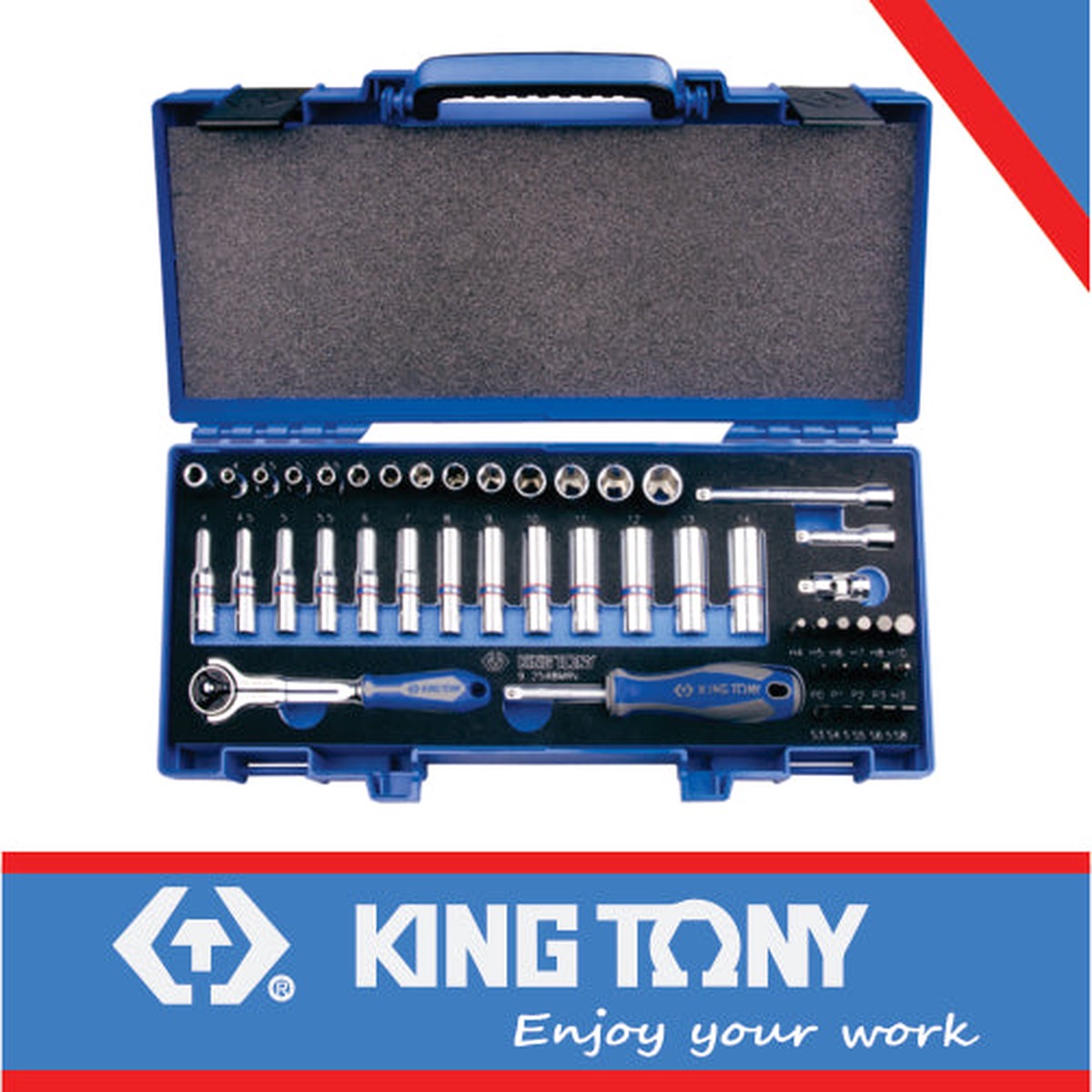 KING TONY SOCKET SET 1/4" 48PCS FOAM | 2548MRV