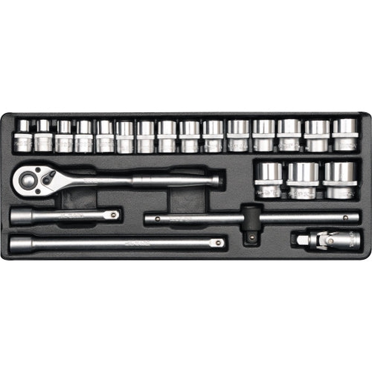YATO 23Pc 1/2" Socket Set In Metal Case 10-32mm | YT-12651