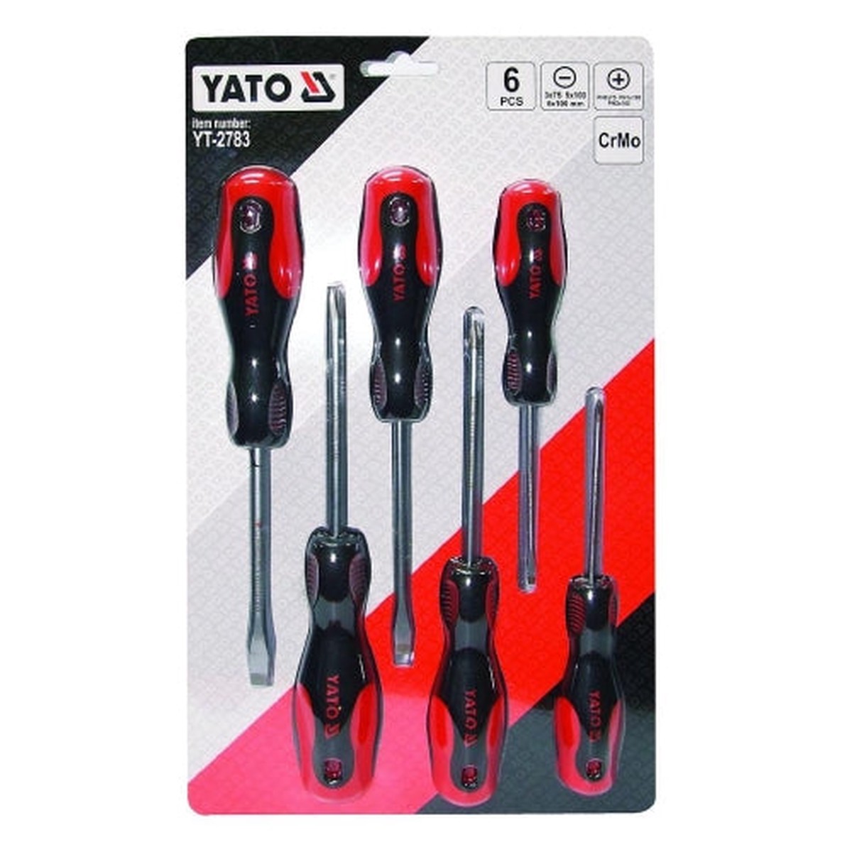 YATO 6Pc Screwdriver Set - Magnetic Tip | YT-2783