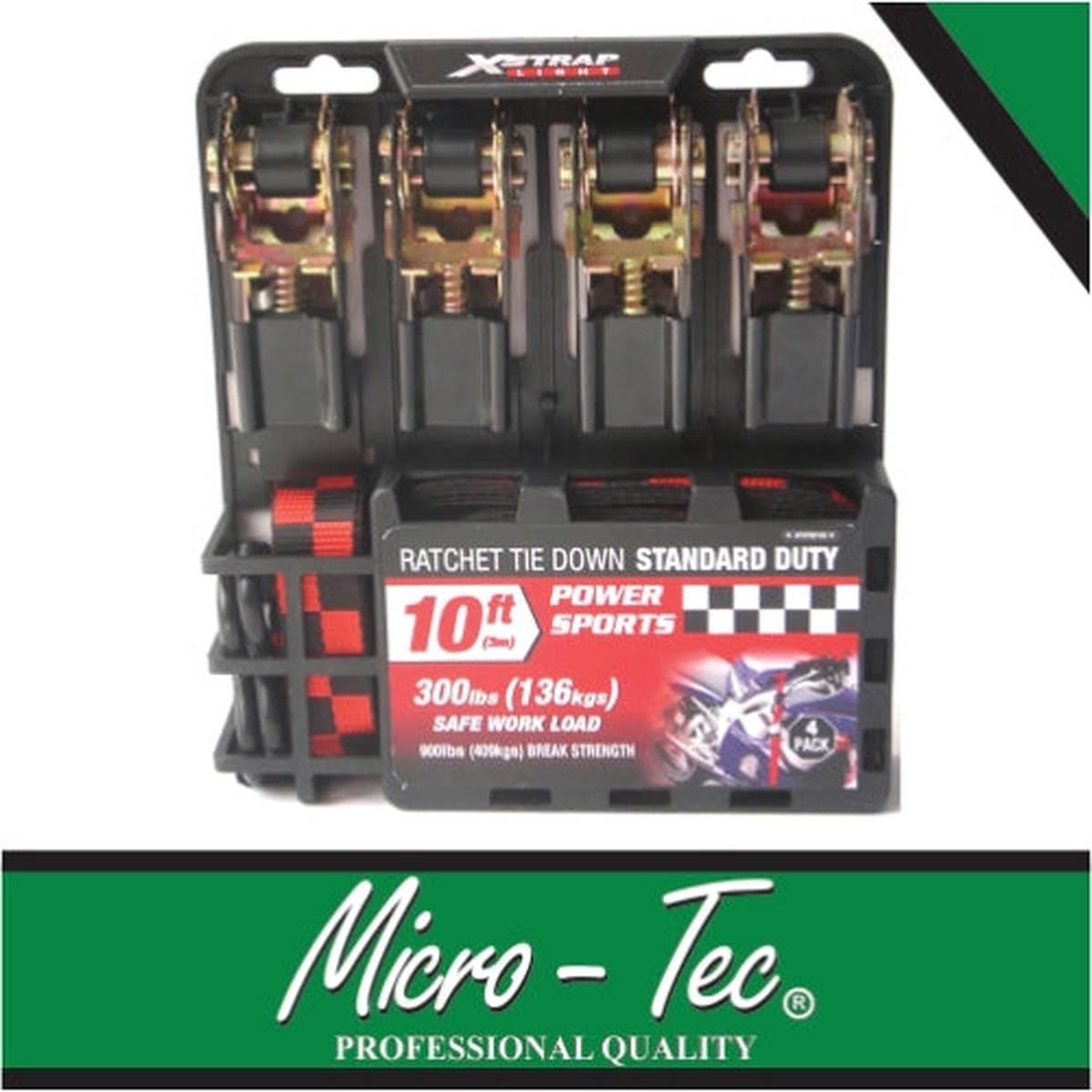 Micro-Tec Ratchet Tie Down 4 Pc | ATDT92105