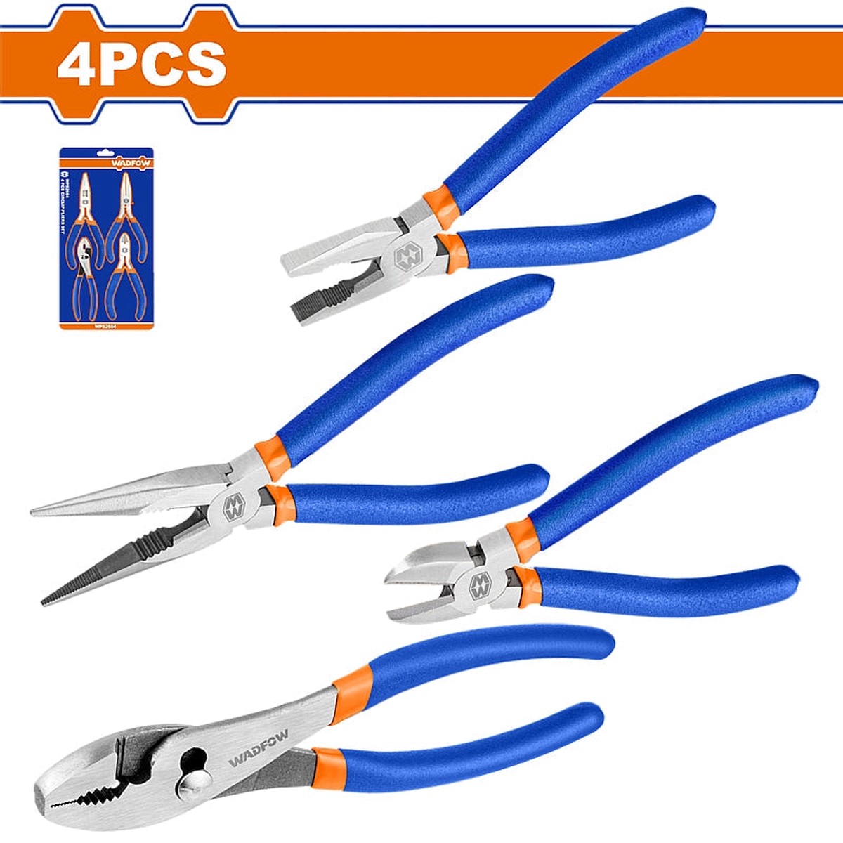 WADFOW 4 Piece Pliers Set | WPS0604