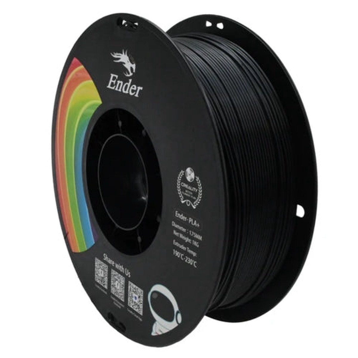 Creality Ender PLA+ Filament, 1Kg, 1.75mm, Black | CRE471