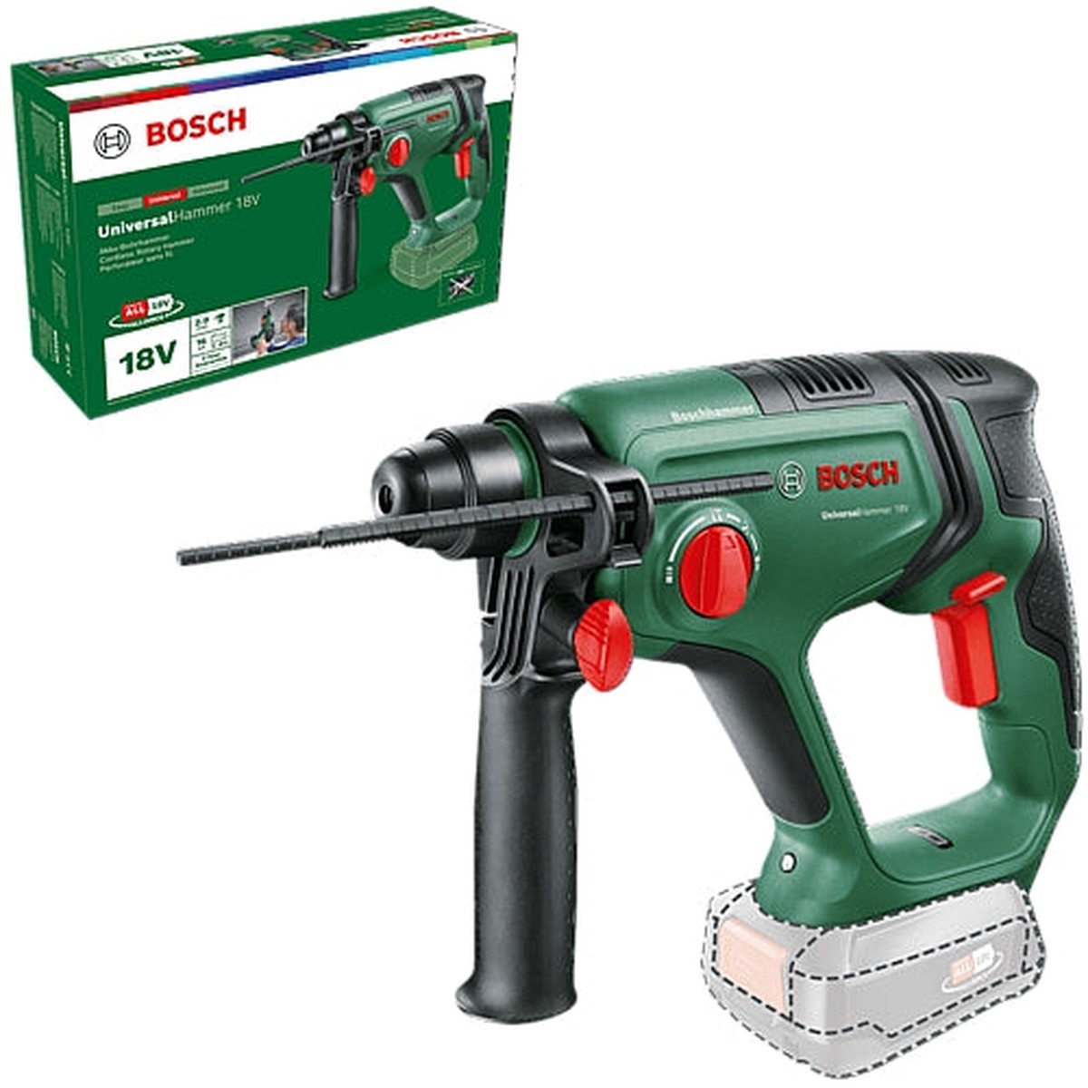 Bosch Universal Hammer 18V Cordless Rotary Hammer (Bare Tool) | 06039D6000