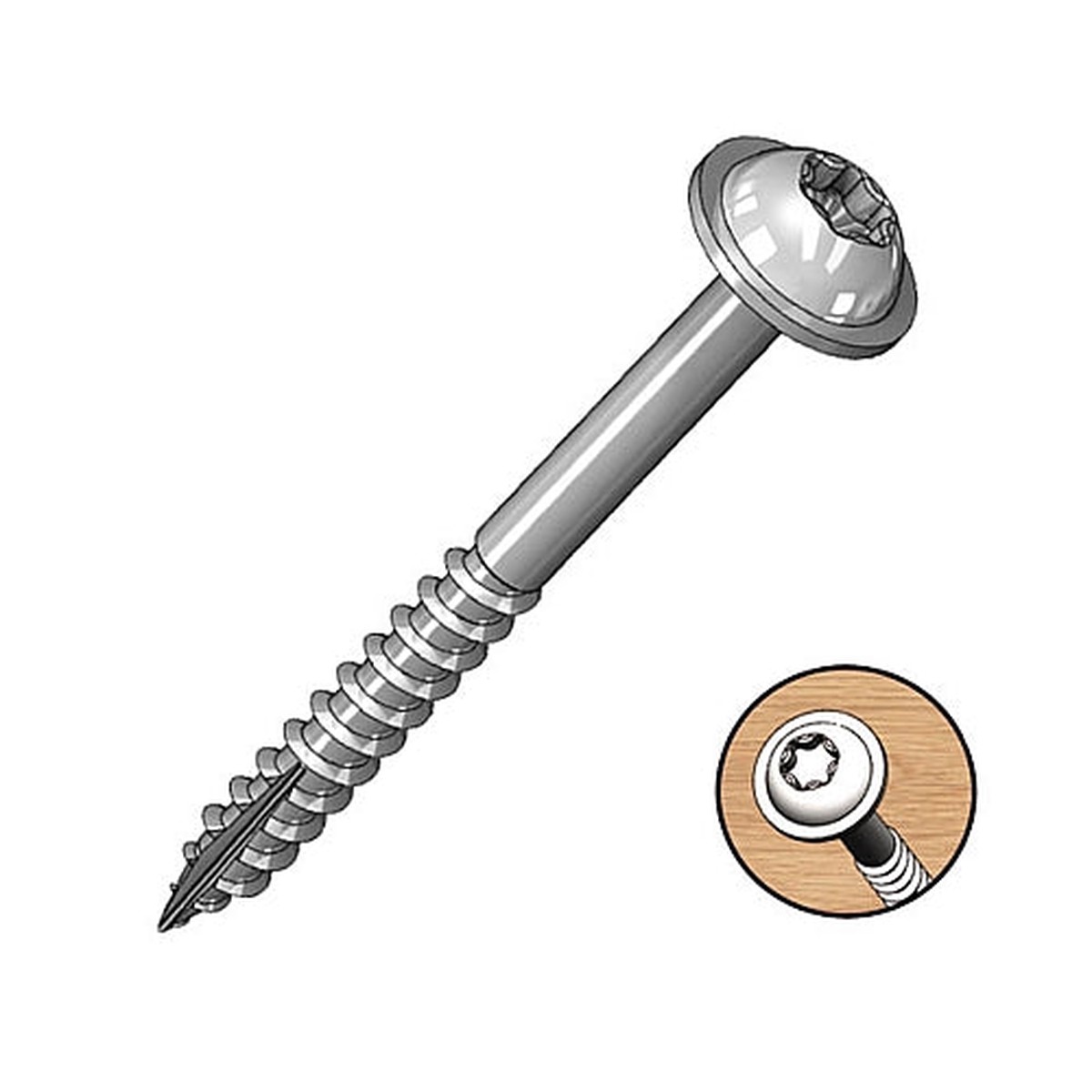 Milescraft 1.5" Pocket Screws Washer-Head Coarse (T20) - 100Pcs | 5204