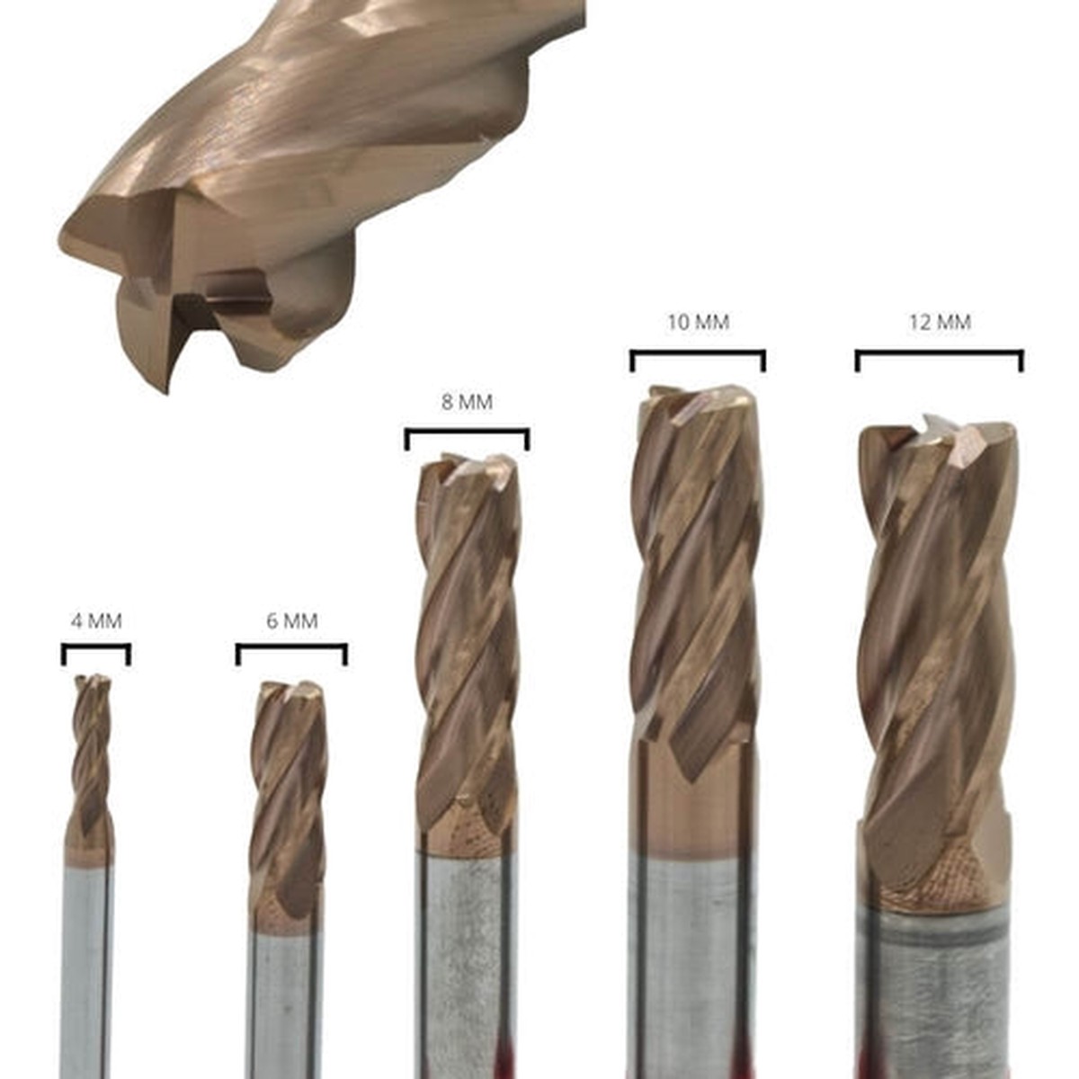 4mm Bull Nose End Mill, 4 Flute | BLN001