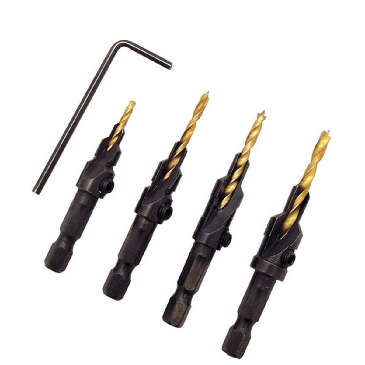 Milescraft 4Pc Counter Bit Set Countersink Drill Bits | 5341
