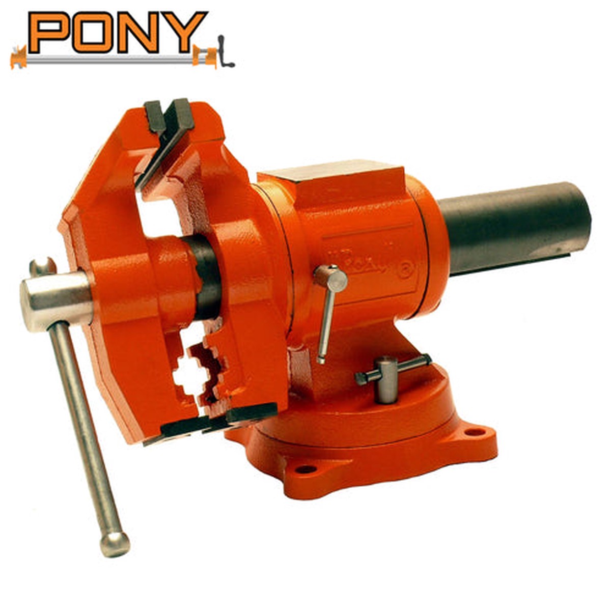 PONY 5" Multi-Purpose Heavy Duty Swivel Base Bench Vice