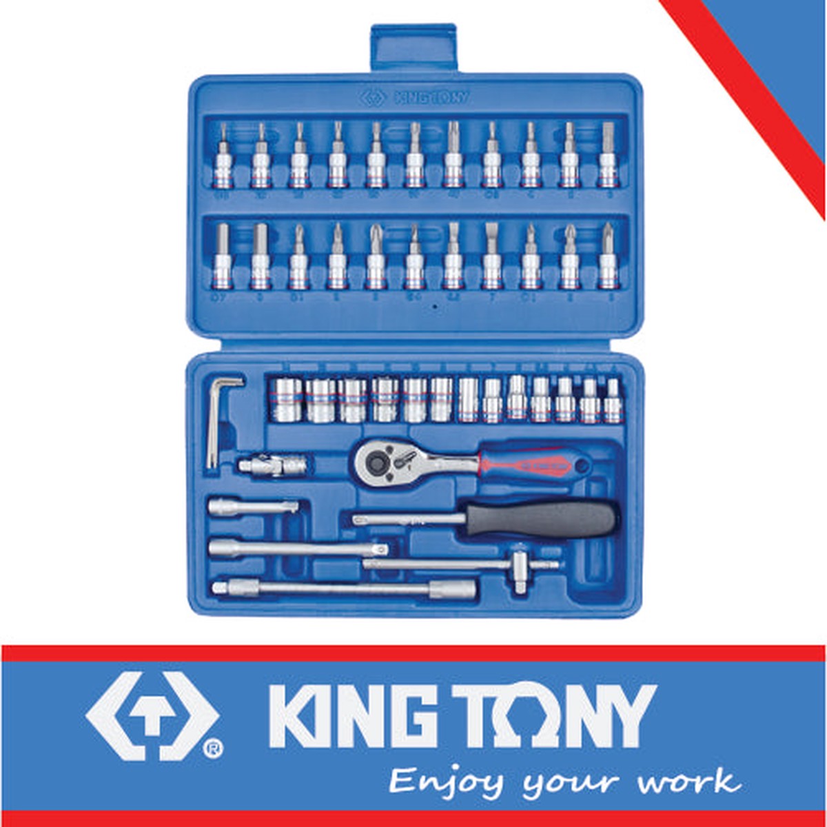KING TONY 1/4" SOCKET SET 46PC | 2346MR