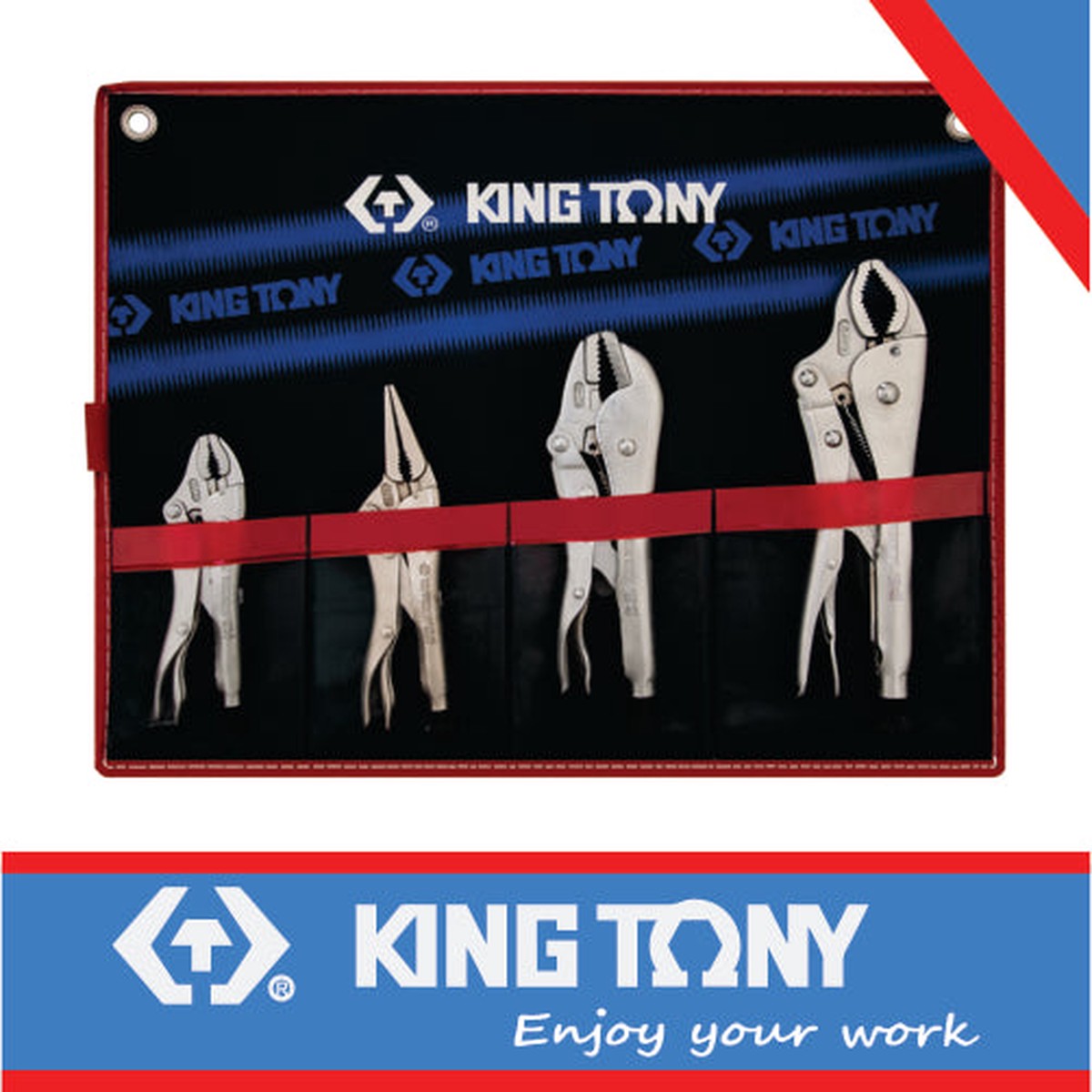 KING TONY FUNCTIONALITY LOCKING PLIERS SET 4PCS | 42504PR