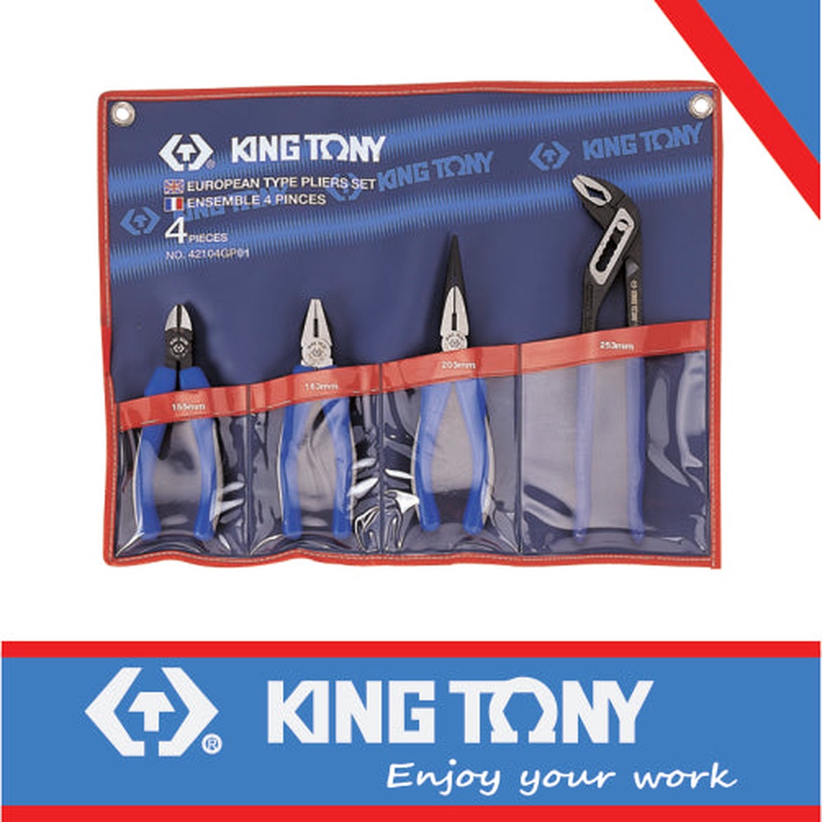 King Tony 4-Piece Assorted Pliers Set | 42104GP01