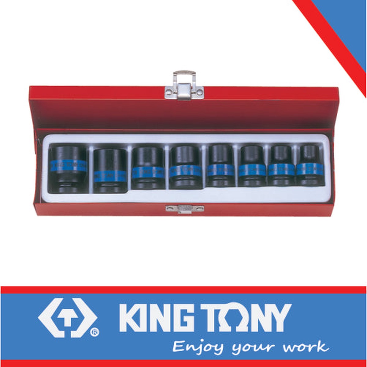 King Tony 8 Piece 1/2" Socket Set, 6-Point, 10-24mm | 4408MP