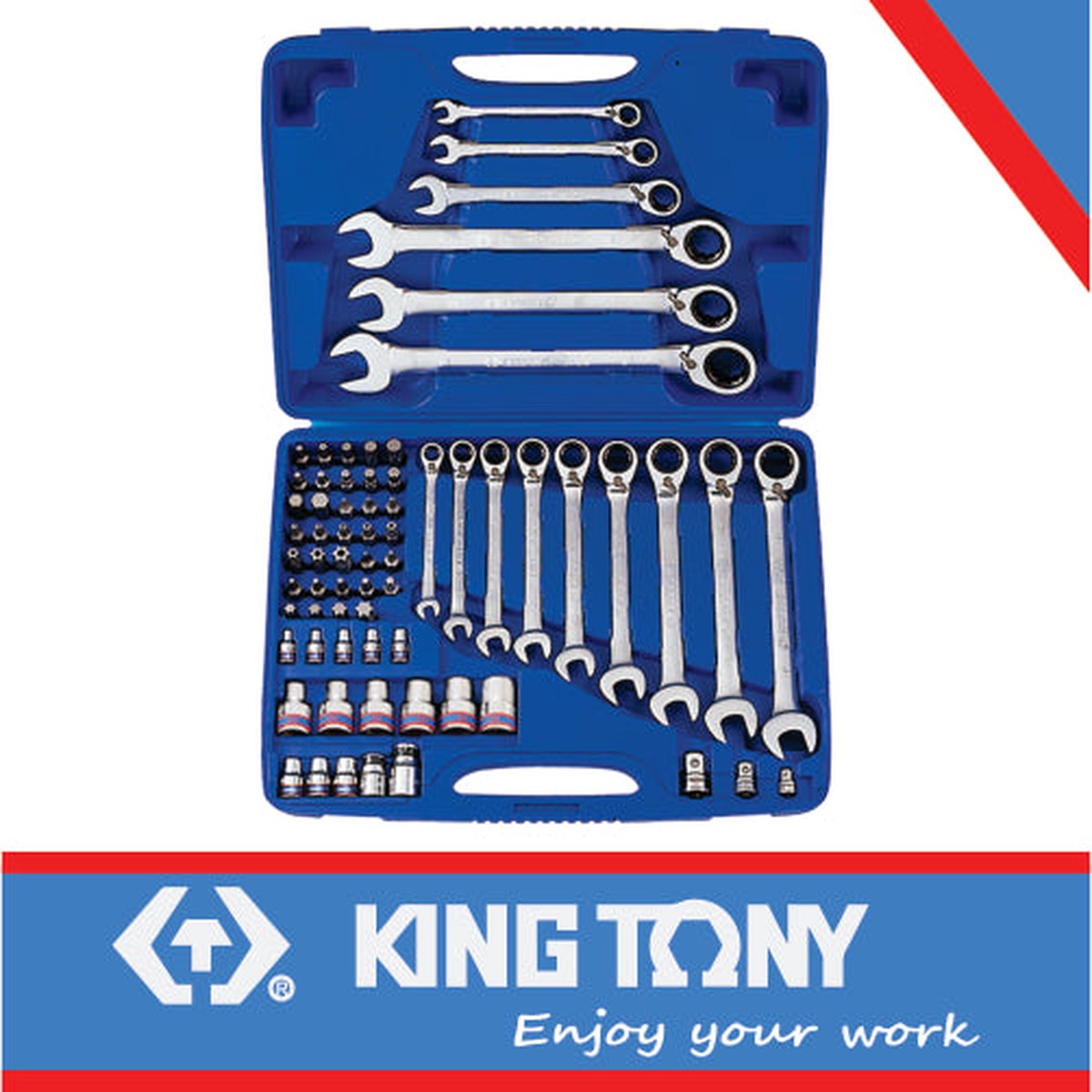 KING TONY SPEED WRENCH SET 68PC | 91268MR
