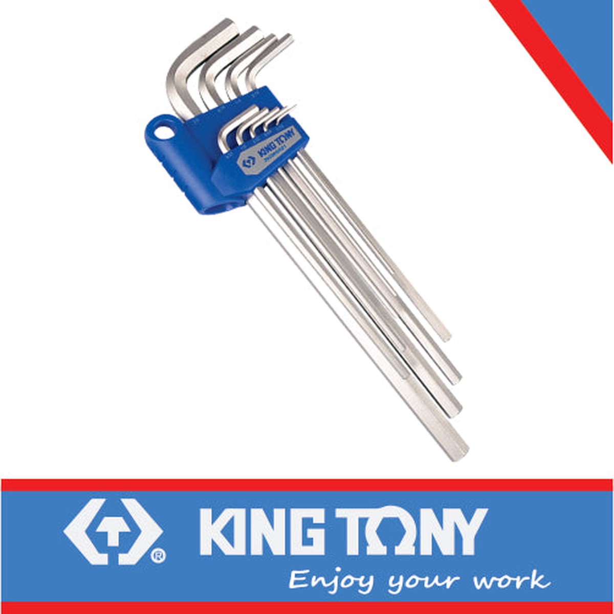 KING TONY ALLEN KEY EXTRA LONG 1/16 3/8 9PC | 20209SR02